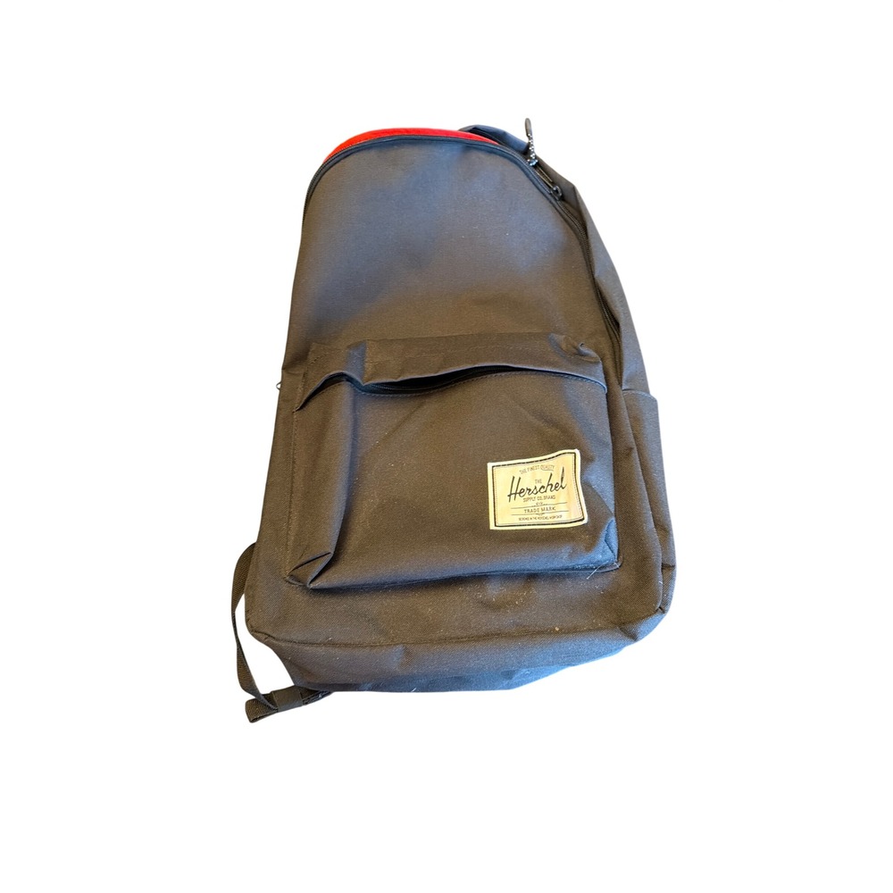 Herschel Backpack Black Heritage Classic Canvas Striped Lining Padded Straps